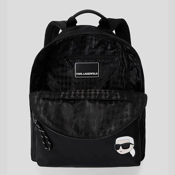 Balo Karl Lagerfeld K/Ikonik Patch Nylon Backpack Black 230M3181 Màu Đen