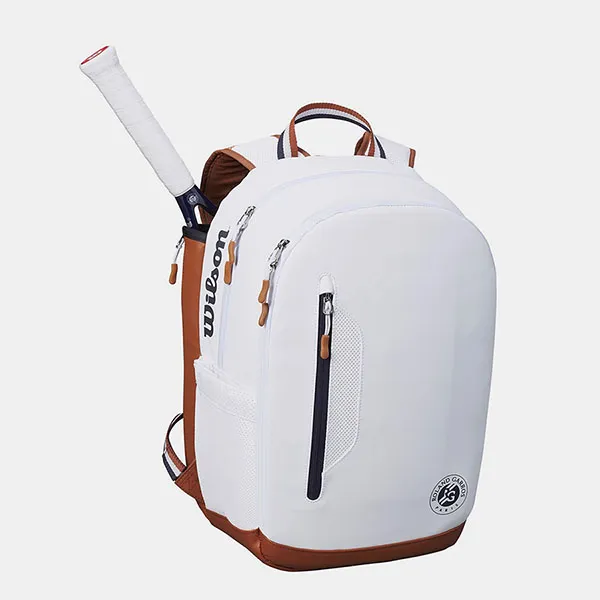 Balo Tennis Wilson Roland Garros Tour Backpack WH/NAV/CLAY WR8006602001 Màu Trắng Nâu