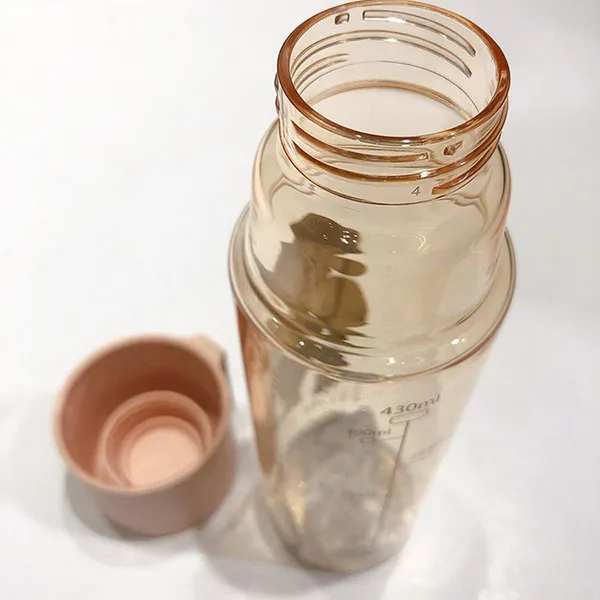 Bình Nước Nhựa Chịu Nhiệt TTWN BEAR BZ2005 Màu Hồng Nhạt 430ml