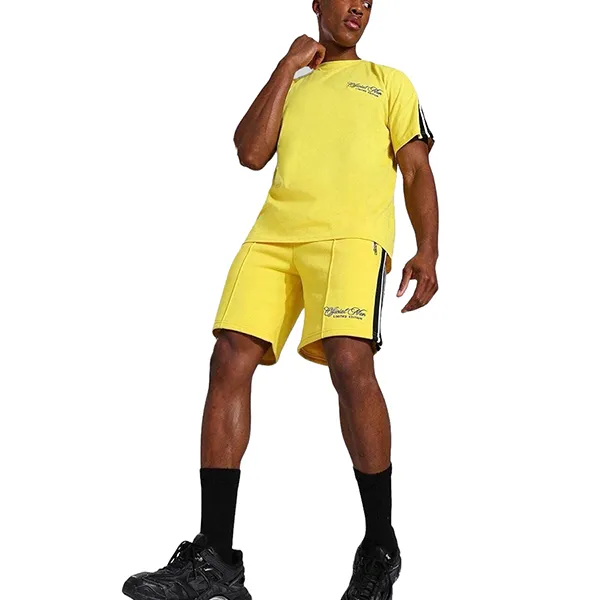 Bộ Quần Áo Cộc Tay Nam Boohooman MZZ14008 Màu Vàng Size 44