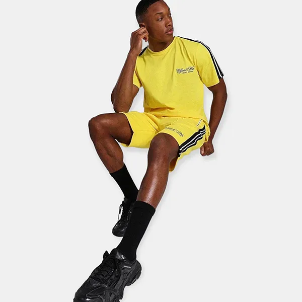 Bộ Quần Áo Cộc Tay Nam Boohooman MZZ14008 Màu Vàng Size 44