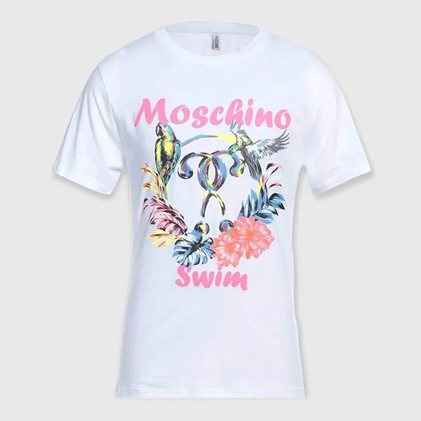Bộ Quần Áo Cộc Tay Nam Moschino MCN7857 Màu Trắng Size S