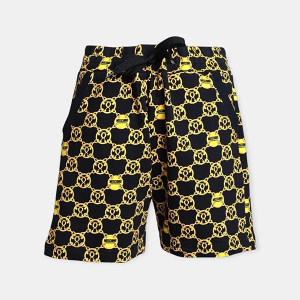 Bộ Quần Áo Cộc Tay Nam Moschino MOS8793 Màu Đen Vàng Size 46