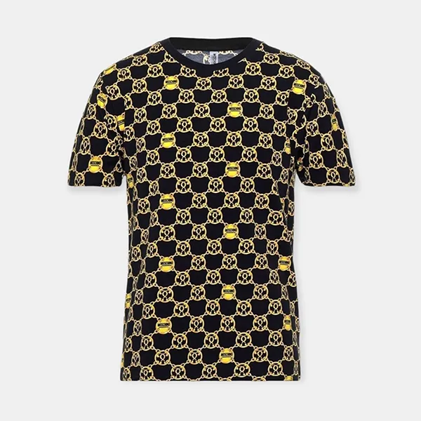 Bộ Quần Áo Cộc Tay Nam Moschino MOS8793 Màu Đen Vàng Size 46