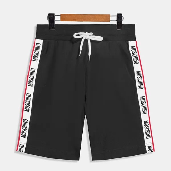 Bộ Quần Áo Cộc Tay Nam Moschino Viền Chữ MOS8780 Màu Đen Size S
