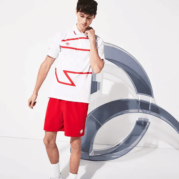 Bộ Quần Áo Nam Lacoste Men's White Red DH4741-51-N7J/ GH9542-00 Màu Trắng Đỏ Size M
