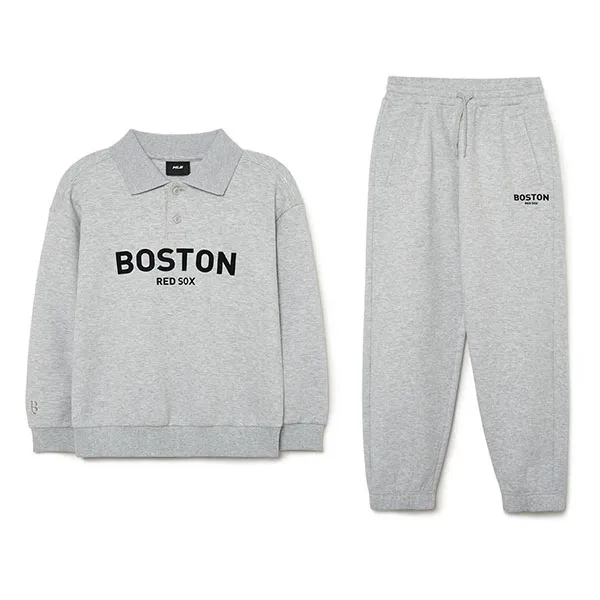 Bộ Quần Áo Nỉ Trẻ Em MLB PQ Boston Red Sox 7AS2B0234-43MGL Màu Ghi