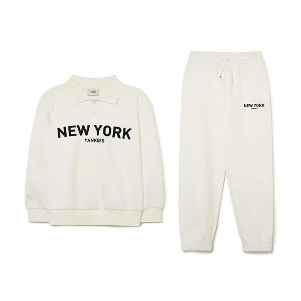Bộ Quần Áo Nỉ Trẻ Em MLB PQ New York Yankees 7AS2B0234-50CRS Màu Trắng