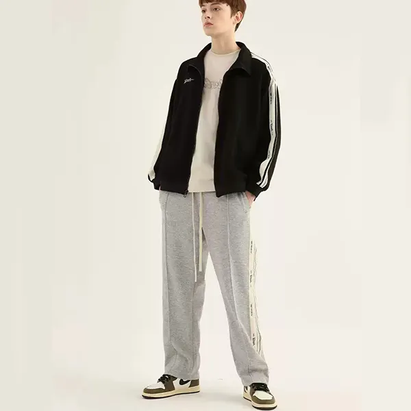 Bộ Thể Thao Coca-Cola Sweater Jacket Straight Casual Pants Two-Pack Màu Đen-Ghi - Thời trang - Vua Hàng Hiệu