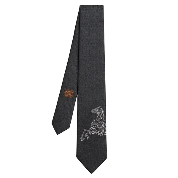 Cà Vạt Nam Hermès Tie 7 Robocabar Tie Màu Đen - Thời trang - Vua Hàng Hiệu