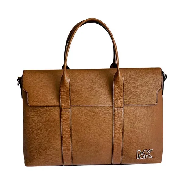 Cặp Xách Tay Michael Kors MK Cooper Pebbled Leather 37S3LCOA6L Màu Nâu