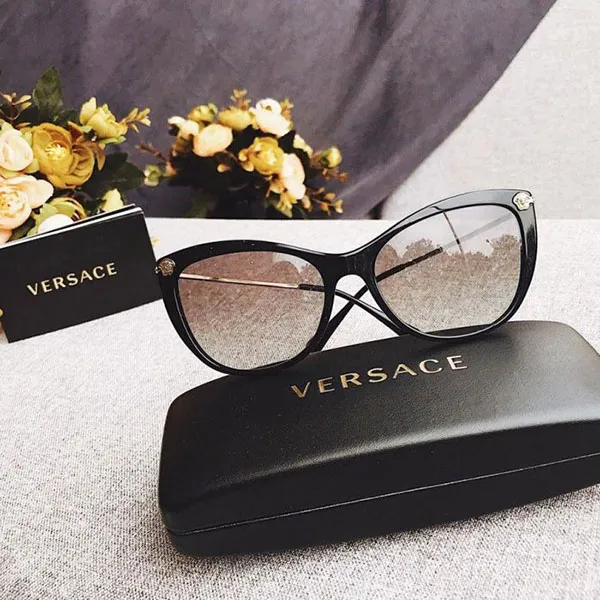 Kính Mát Nữ Versace Cat Eye Sunglasses VE4345 Màu Đen - Kính mắt - Vua Hàng Hiệu