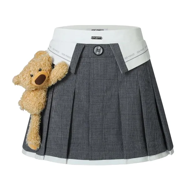 Chân Váy Nữ 13 De Marzo Bear Loin Pleated FR JX 565 UB01 Màu Xám