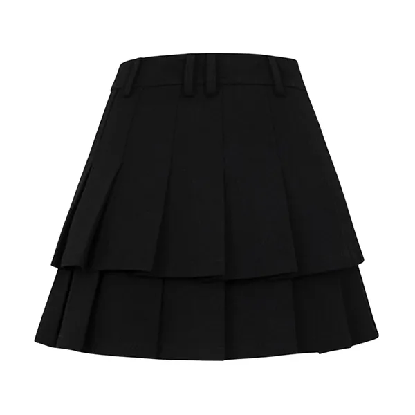 Chân Váy Nữ 13 De Marzo Black With Multi-Bear Pleated FR0236 00101 Màu Đen