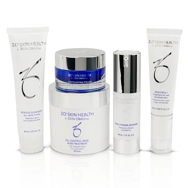 Combo Sản Phẩm Giảm Đỏ Da Zo Skin Health Normalizing System 5 Món