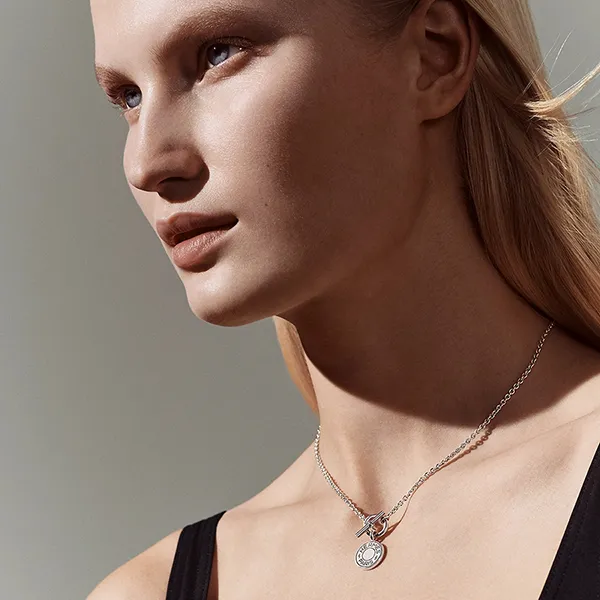 Dây Chuyền Nữ Hermès Amulettes H Ex-Libris Pendant Màu Bạc - Trang sức - Vua Hàng Hiệu