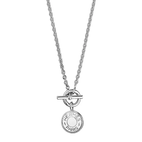 Dây Chuyền Nữ Hermès Amulettes H Ex-Libris Pendant Màu Bạc - Trang sức - Vua Hàng Hiệu