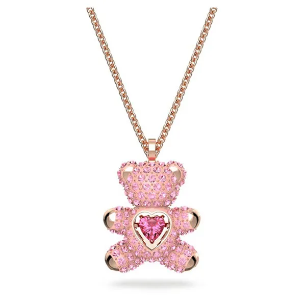 Dây Chuyền Nữ Swarovski Teddy Pendant Bear, Pink, Rose Gold-Tone Plated 5642976 Màu Vàng Hồng - 3