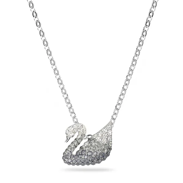 Dây Chuyền Nữ Swarovski Iconic Swan Pendant, Swan, Small, Gray, Rhodium Plated Màu Xám (Mặt Nhỏ)