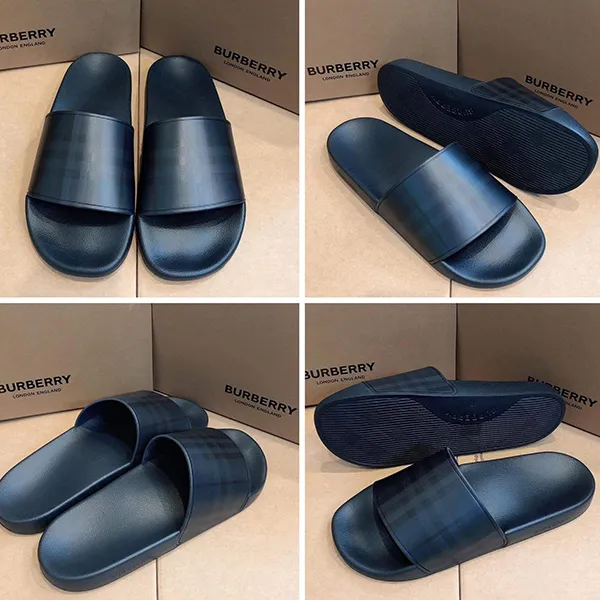 Dép Burberry Vintage Check Slides Dark Blue Màu Xanh Navy Size 42 - Dép - Vua Hàng Hiệu