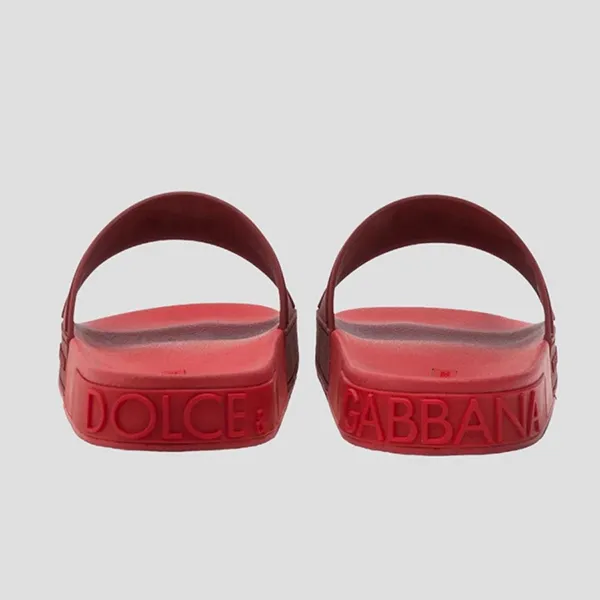 Dép Dolce & Gabbana D&G Logo Embossed Beachwear Slides CS1786AX3891899022 Màu Đỏ Size 42