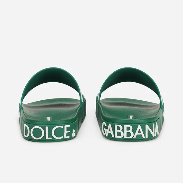 Dép Dolce & Gabbana D&G Rubber Beachwear Slides With DG Logo CS1991AQ8588B605 Màu Xanh Lá Size 40 - Dép - Vua Hàng Hiệu
