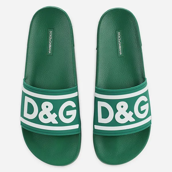 Dép Dolce & Gabbana D&G Rubber Beachwear Slides With DG Logo CS1991AQ8588B605 Màu Xanh Lá Size 40 - Dép - Vua Hàng Hiệu