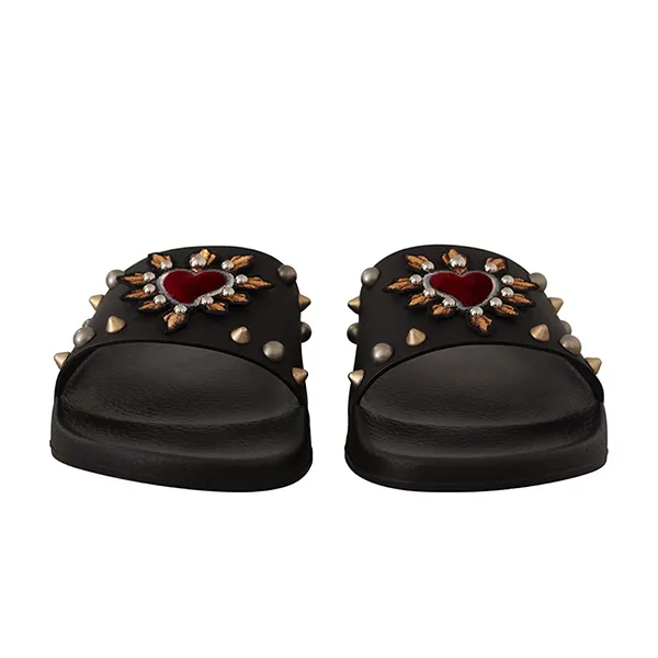 Dép Dolce & Gabbana D&G Slides CS1630AV031 Balck Màu Đen Size 41