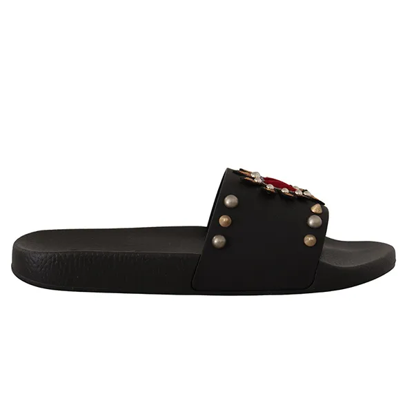 Dép Dolce & Gabbana D&G Slides CS1630AV031 Balck Màu Đen Size 41
