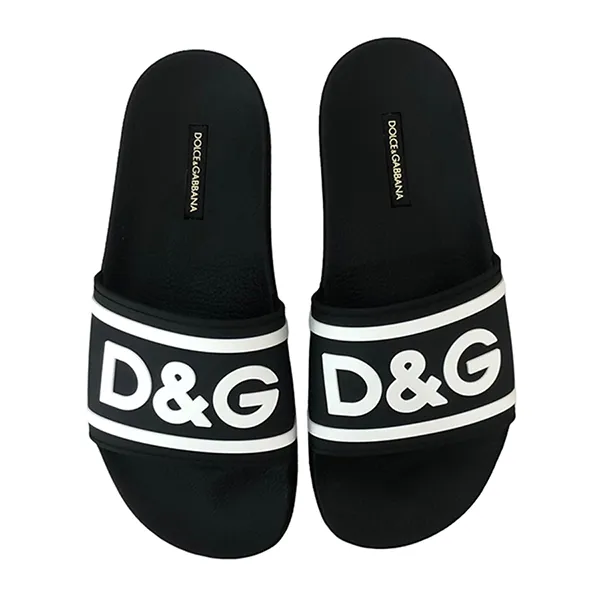 Dép Dolce & Gabbana D&G Slides With DG Logo CS1732B9L738B939 Màu Đen Size 41
