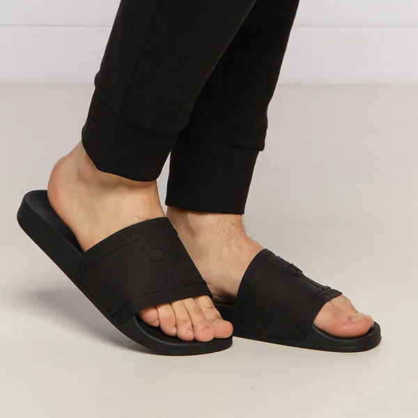 Dép Karl Lagerfeld Ikonic Relief KL70009 Màu Đen Size 42 - Dép - Vua Hàng Hiệu