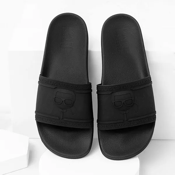 Dép Karl Lagerfeld Ikonic Relief KL70009 Màu Đen Size 42 - Dép - Vua Hàng Hiệu