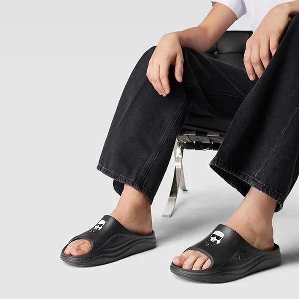 Dép Karl Lagerfeld Skoona Karl Ikonic Slide KL85030 Màu Đen Size 36 - Dép - Vua Hàng Hiệu