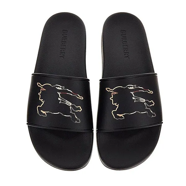 Dép Nam Burberry Black Check EKD Motif Slides 232376M234006 Màu Đen Size 40