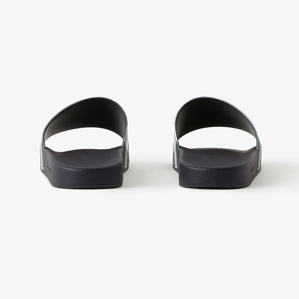 Dép Nam Burberry Check Print Slides 80707281 Màu Đen Trắng Size 39