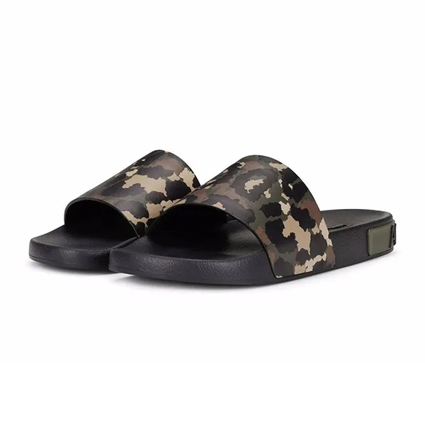 Dép Nam Dolce & Gabbana D&G Camouflage-Print Slides CS1990AY316 Màu Đen Size 42
