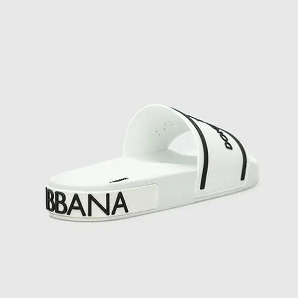 Dép Nam Dolce & Gabbana D&G Rubber Logo Slide CS1884AO23218B926 Màu Trắng Size 41 - Dép - Vua Hàng Hiệu