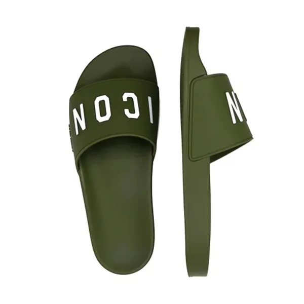 Dép Nam Dsquared2 Be Icon Slides FFM0023172035168066 Màu Xanh Green Size 40