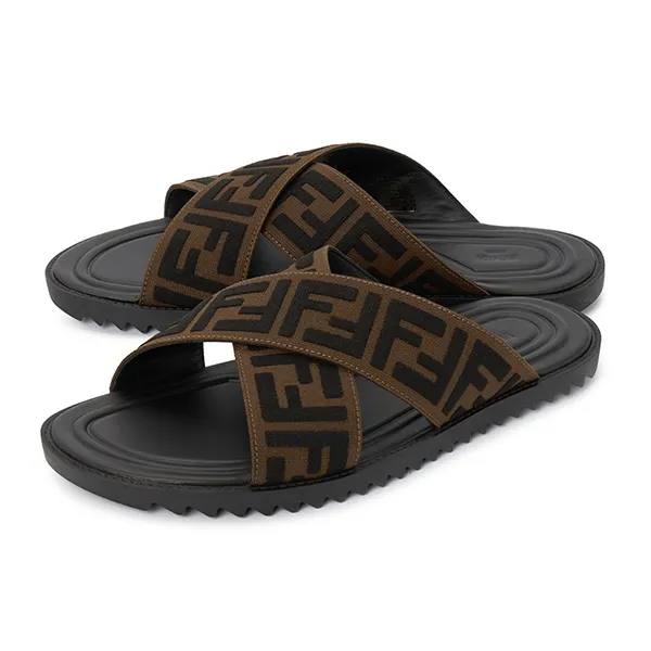 Dép Nam Fendi With FF Logo 7X1222/A63TF1425 Màu Đen - Dép - Vua Hàng Hiệu