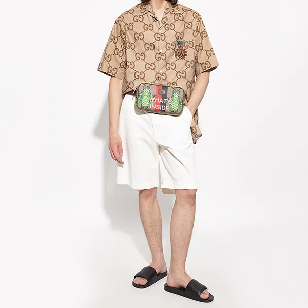 Dép Nam Gucci Men's GG Slide Sandal 681880 UUU00 100 Màu Đen Size 39