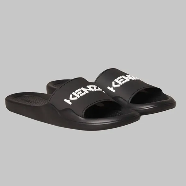 Dép Nam Kenzo Logo Slides FA65MU103P64 Màu Đen Size 40