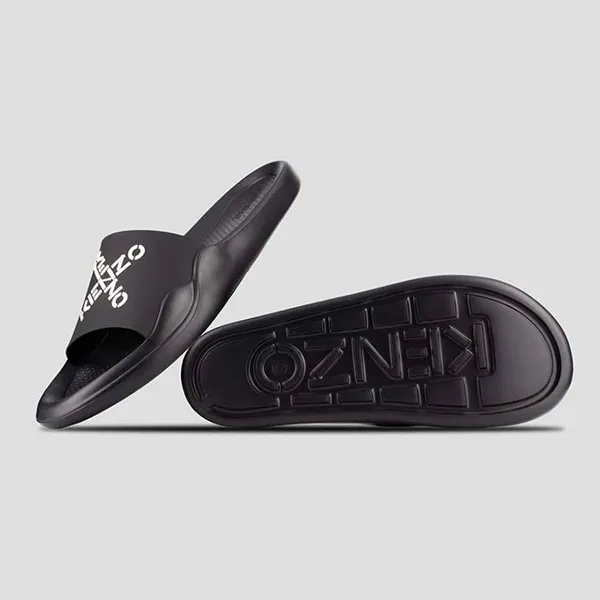 Dép Nam Kenzo Logo Slides FC55MU108 Màu Đen Size 40