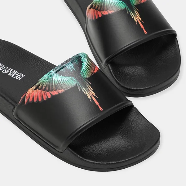 Dép Nam Marcelo Burlon County Wings Sliders CMIC001S23PLA002 Màu Đen Size 41 - Dép - Vua Hàng Hiệu