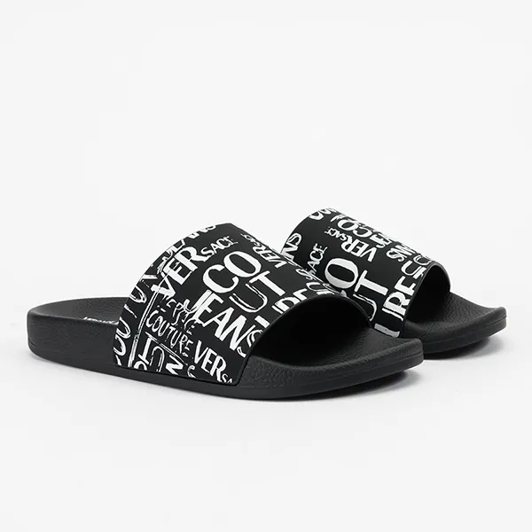 Dép Nam Versace Jeans Couture 74YA3SQ4 Màu Đen Trắng Size 39
