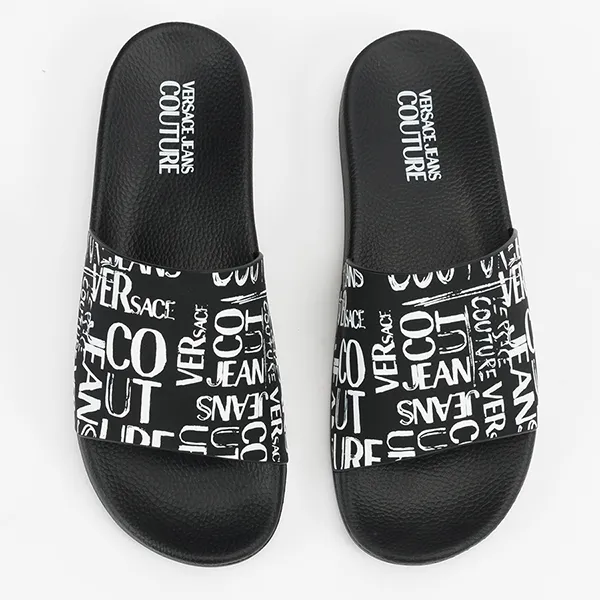 Dép Nam Versace Jeans Couture 74YA3SQ4 Màu Đen Trắng Size 39