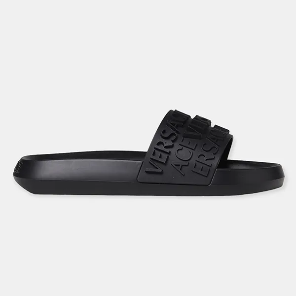 Dép Nam Versace Logo Slides 10087301A05628 Màu Đen Size 41