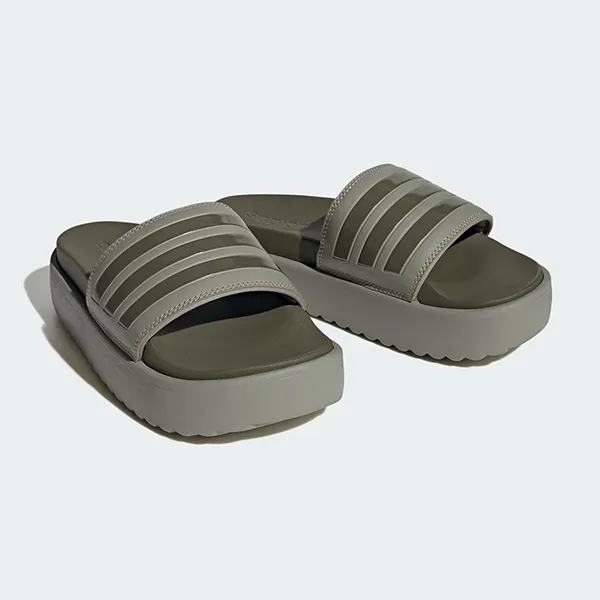 Dép Nữ Adidas Adilette Platform Slides HQ6180 Màu Xanh Olive Size 39