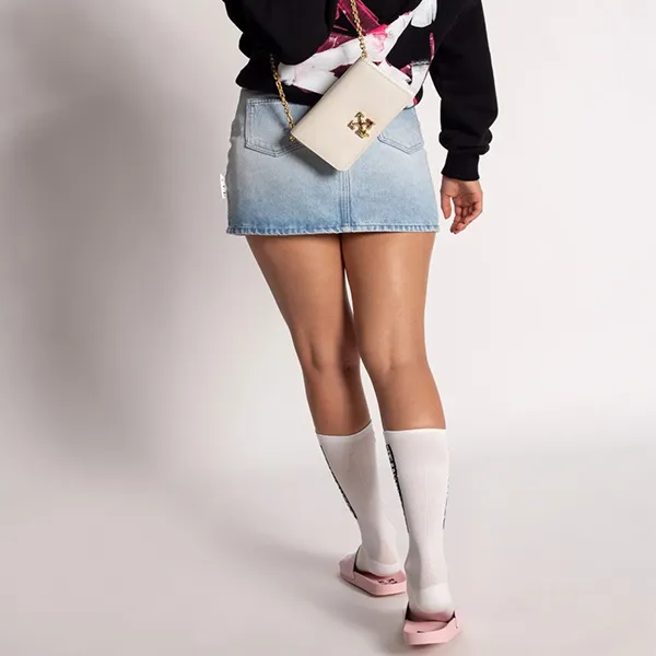 Dép Nữ Off-White Rubber Slides With Logo Pink Màu Hồng