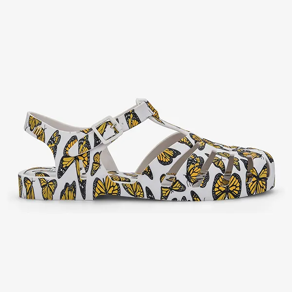 Dép Sandal Melissa MLS Possession Print 333465392003394 Màu Trắng Vàng Size 41-42