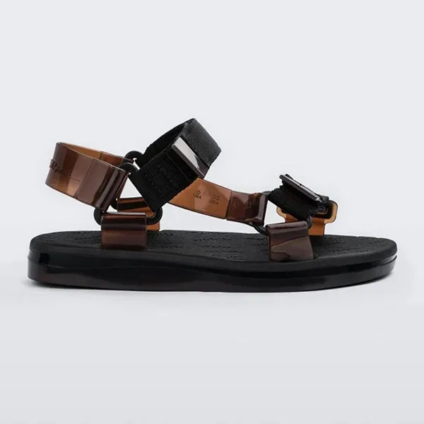 Dép Sandal Nam Melissa MLS + Rider Papete MLS007 Màu Nâu Đen Size 40